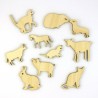 Pack de 10 animaux familiers en bois