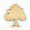 Pack 6 arbres silhouettes en bois