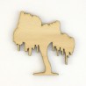 Pack 4 arbres silhouettes en bois