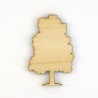 Pack 4 arbres silhouettes en bois