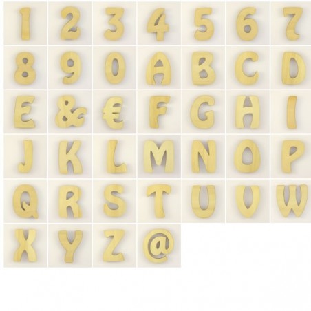 Lot de 80 lettres caractères hobo