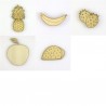 Pack de 5 fruits N°1, ananas, pastèque, banane, pomme, fraises