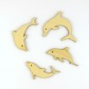 Pack de 4 dauphins en bois