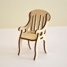 Fauteuil 3D miniature en bois