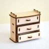 Commode miniature 3D en bois