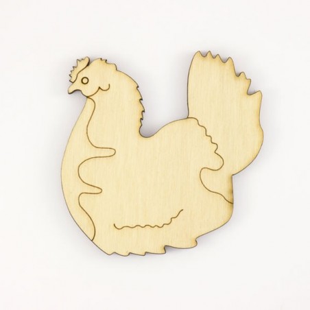 Poule couveuse en bois