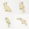 Pack  perroquets et toucan en bois