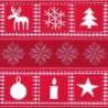 serviette de Noël décor rouge et blanc loisir créatif