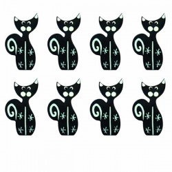 8 chats décorés stickers 