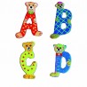 26 lettres alphabet en bois décorées animaux