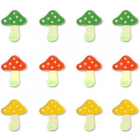 champignons stickers loisirs créatifs déjà peints