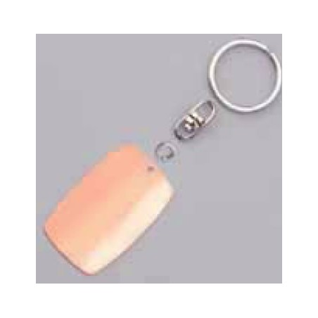 Porte-clefs rectangulaire arrondi cuivre