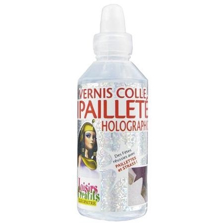 Vernis colle pailleté holographique Cléopatre