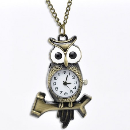 Montre chouette, gousset ou pendentif