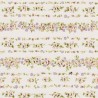 Coupon tissu coton motif fleurs 30 x 70 cm