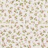 Coupon tissu coton motif fleurs 30 x 70 cm