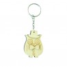 Chouette (hibou) porte-clef en bois à décorer