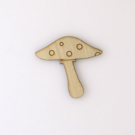 Champignon forme cèpe enfantin en bois