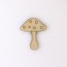 Champignon forme amanite enfantin en bois