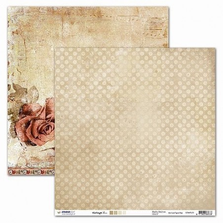 Papier Design vintage 30,5 x 30,5 rose et texture studio light