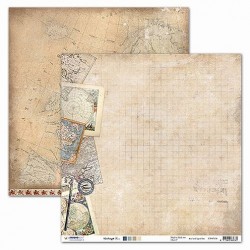 Papier Design vintage mappemonde et cartes 30,5 x 30,5 studio light