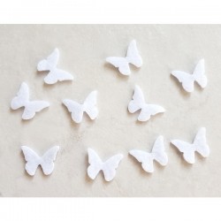 10 papillons feutrine gris loisir créatif