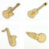 Pack guitare sèche, guitare électrique, trompette, saxophone