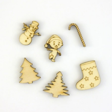 Pack de 4 petits objets de Noël