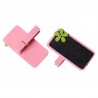 6 marque place rose fleur verte et ardoise noire ou porte-photo