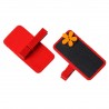 6 marque place ou porte-photo, décor rouge fleur orange et ardoise noire, avec pince à linge en bois pour  écrire nom ou message