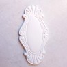 Décor médaillon baroque art nouveau en plâtre, applique pour tout support. Possible photo en médaillon 110 x 50 mm environ