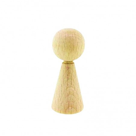 Pion figurine représente femme en bois 3;6 cm - loisir créatif